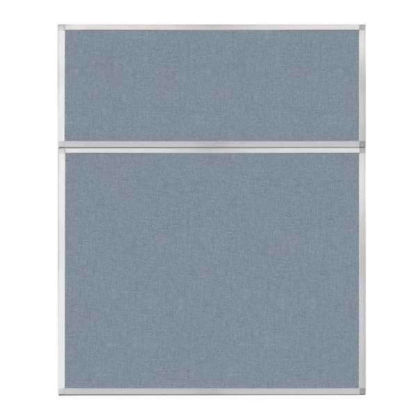 Versare Hush Panel Configurable Cubicle Partition 5' x 6' Powder Blue Fabric 1852404 - main